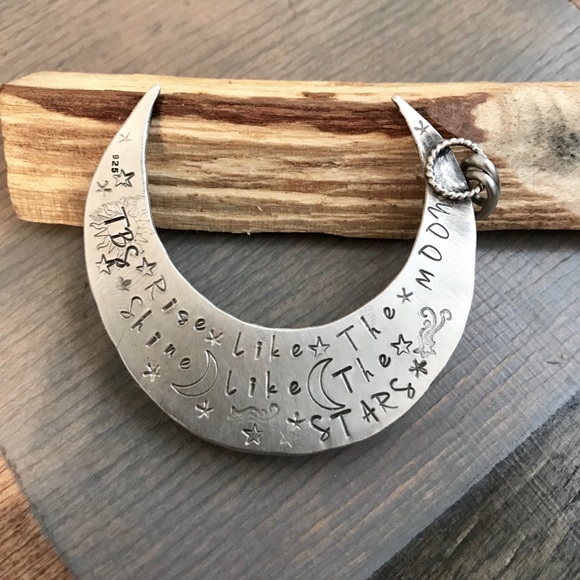 💙SOLD💙Artisan Turquoise Moon Pendant💙🌙 - Picture 3 of 8